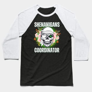 Pirate With Flowers - Shenanigans Coordinator Baseball T-Shirt